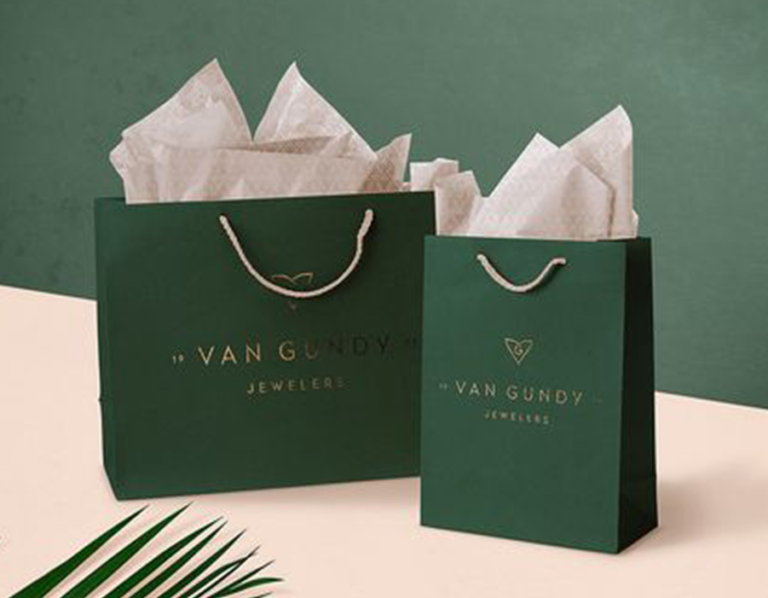 High-quality printed paper bags for businesses