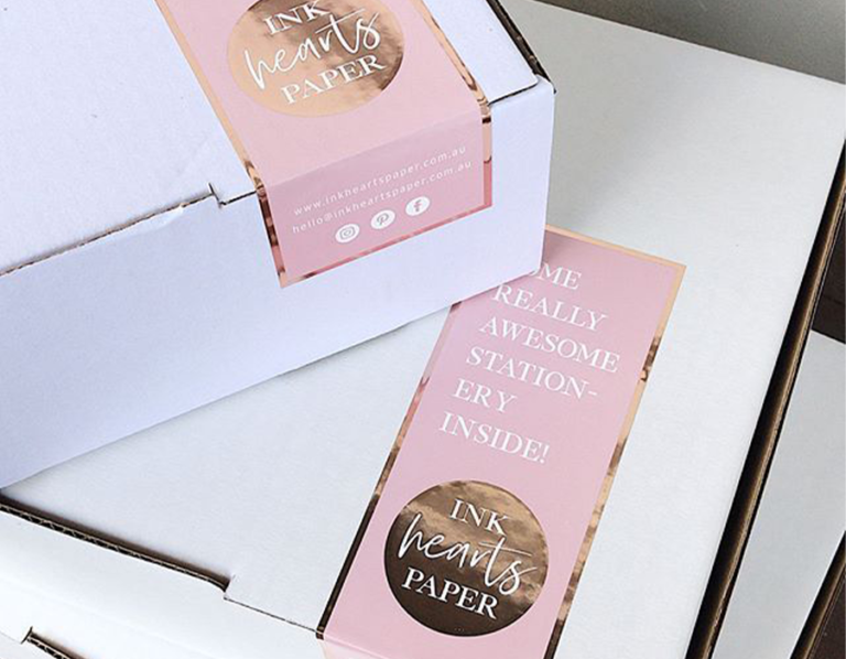 Custom stickers in various shapes, finishes, and sizes printed for businesses and events